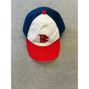 Men's Blue White Red Embroidered Logo 100% Polyester‎ Baseball Cap